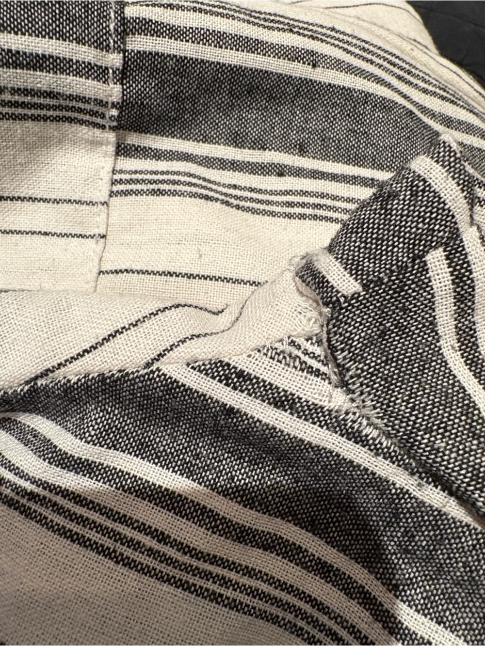 Ci Sono Women’s XL Black White Striped Linen Blend Drawstring Pants Coastal - Picture 8 of 10